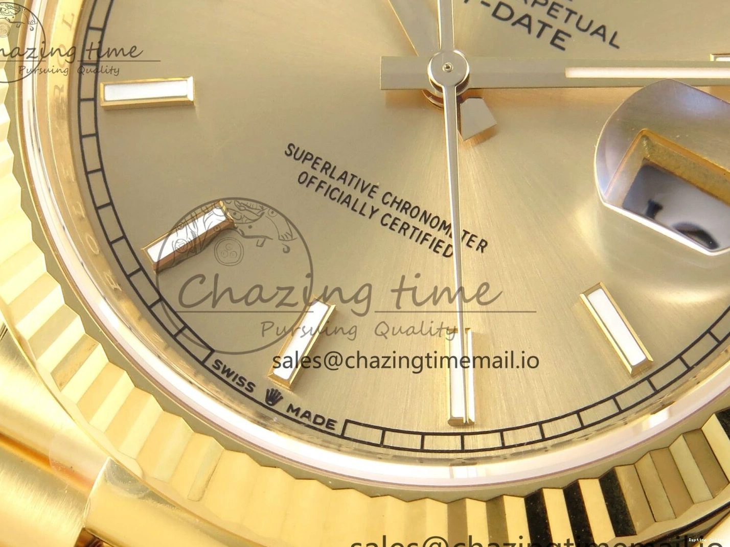 0508 Tailored Day Date 40 YG 228238 THBF 1:1 Best Edition YG Dial on President Bracelet VR3255 (Gain Weight) 952